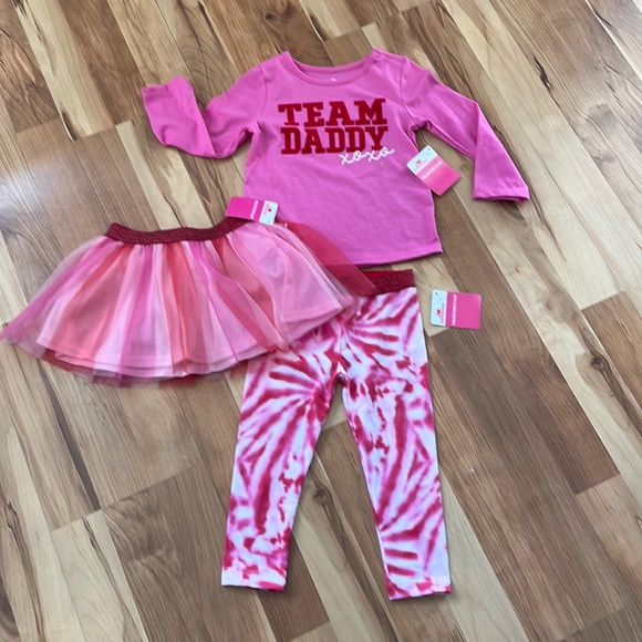 Way To Celebrate! Other - Valentine’s Day “Team Daddy” 3 Piece Outfit Size 18 Months